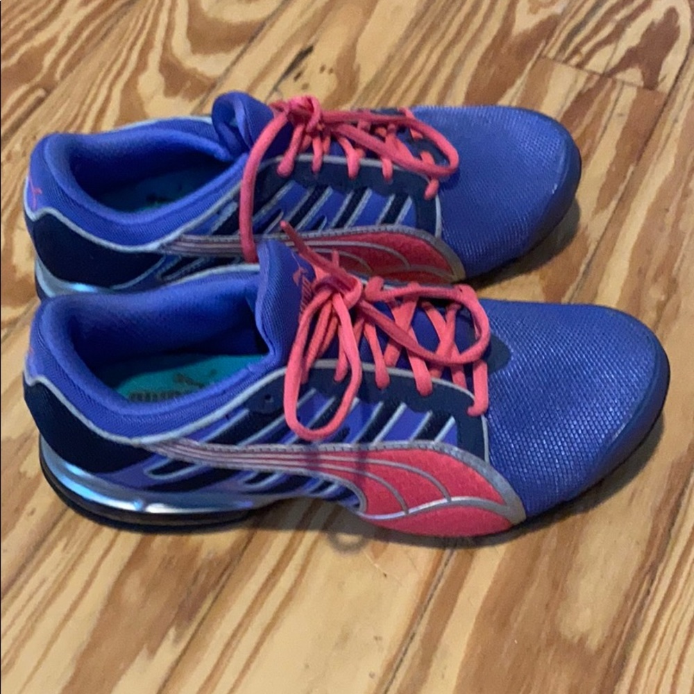 Purple & Pink Puma sneakers sz 8